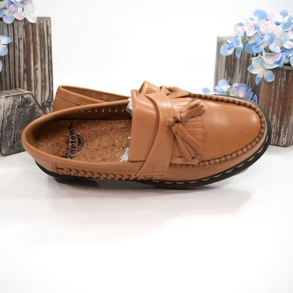 Dr. Martens Adrian Woven British Tan Analine Loafer Oxford Shoes Size 8 NIB - Picture 4 of 10